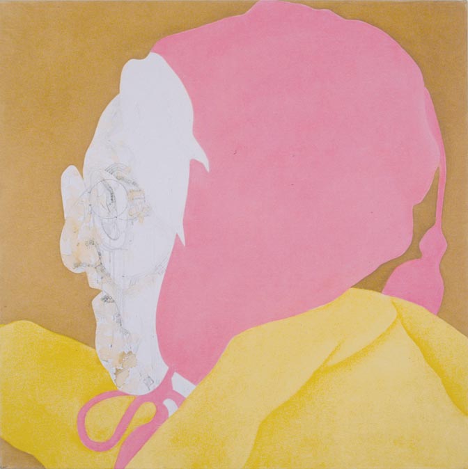 Misaki Kawabe, "Lila," india ink, tea and oil on canvas, 122.0 x 122.0 cm, 2005