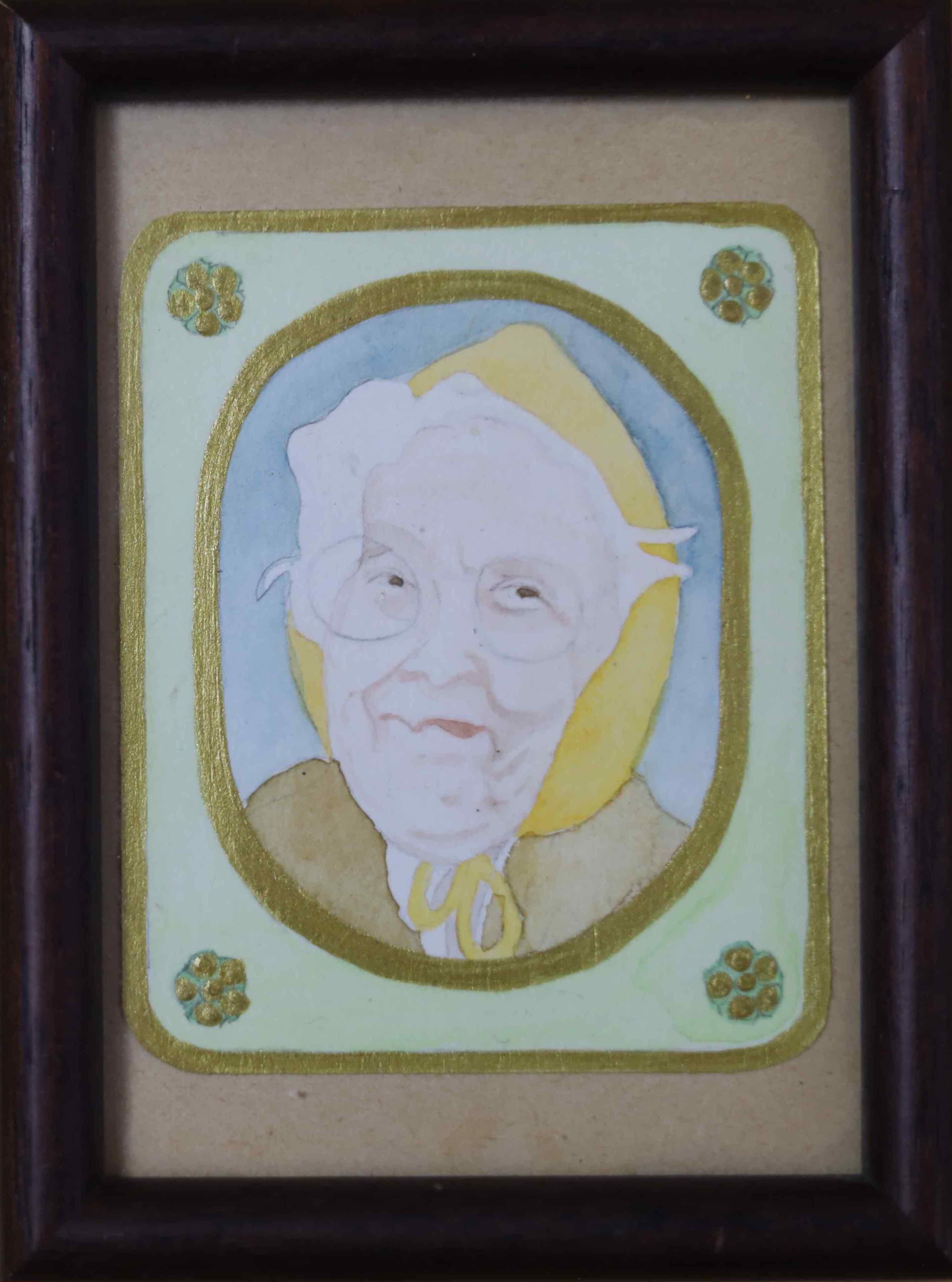 Misaki Kawabe, "Venus card," watercolor, acrylic and collage on paper, 8.0 x 6.7 cm, 2010