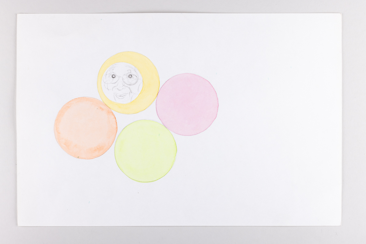 Misaki Kawabe, "Wa," Indian ink, water colour on paper,19.5 x 29.5 cm, 2020