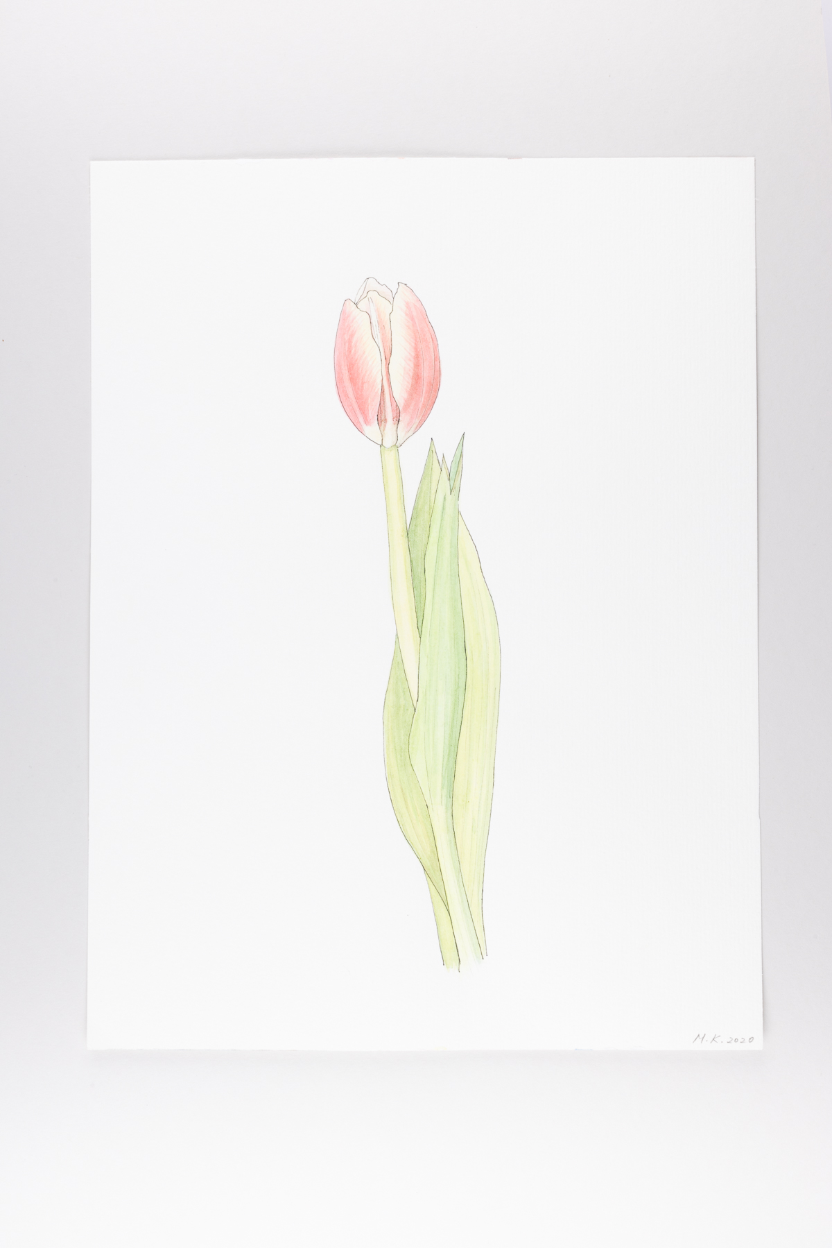 Misaki Kawabe, "C-diary 8," ink and watercolor on paper, 32.0 x 24.0 cm, 2020