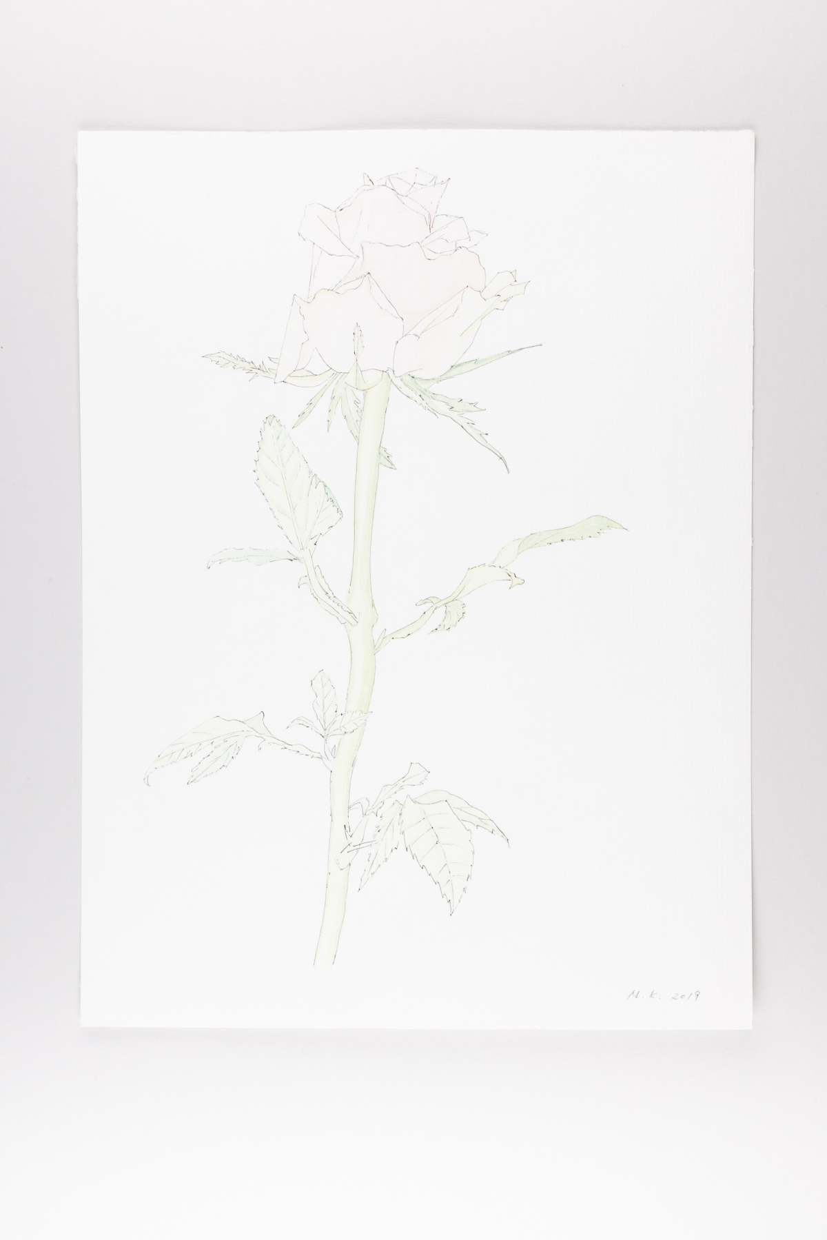 Misaki Kawabe, "C-diary 10," ink and watercolor on paper, 32.0 x 24.0 cm, 2019