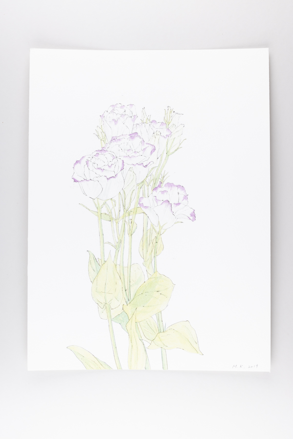 Misaki Kawabe, "C-diary 11," ink and watercolor on paper, 32.0 x 24.0 cm, 2019