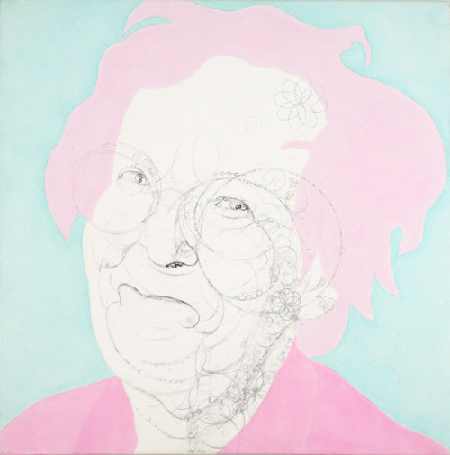 Misaki Kawabe, "Power rangers 5," india ink and oil on canvas, 122.0 x 122.0 cm, 2007