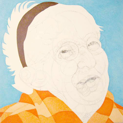 Misaki Kawabe, "Voyage 2," india ink, tea and oil on canvas, 51.0 x 51.0 cm, 2008