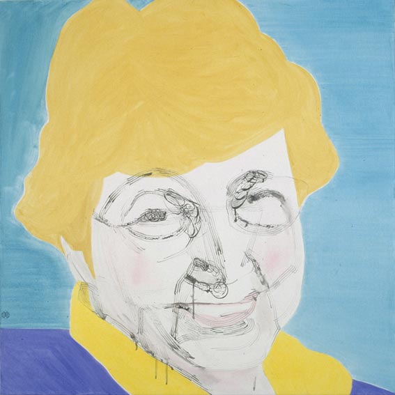 Misaki Kawabe, "Hildegard," india ink and oil on canvas, 122.0 x 122.0 cm, 2004