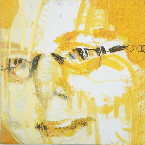 Misaki Kawabe, "Brotherhood 1," india ink, crayon, pen, charcoal and oil on canvas, 2003