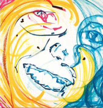 Misaki Kawabe, "Eternal mystery" colored pen, oil on canvas, 130.5 x 130.5 cm, 1999